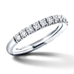 24 Stone Half Eternity Ring 0.25ct G/SI Diamonds in 18k White Gold - All Diamond