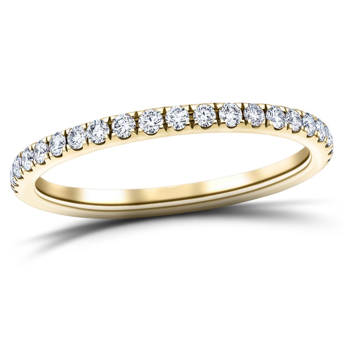 28 Stone Full Eternity Ring 1.00ct G/SI Diamonds In 18k Yellow Gold - All Diamond