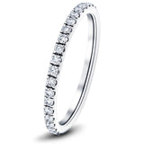 30 Stone Full Eternity Ring 0.75ct G/SI Diamonds in 18k White Gold - All Diamond