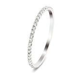 32 Stone Half Eternity Ring 0.17ct G/SI Diamonds in 18k White Gold - All Diamond