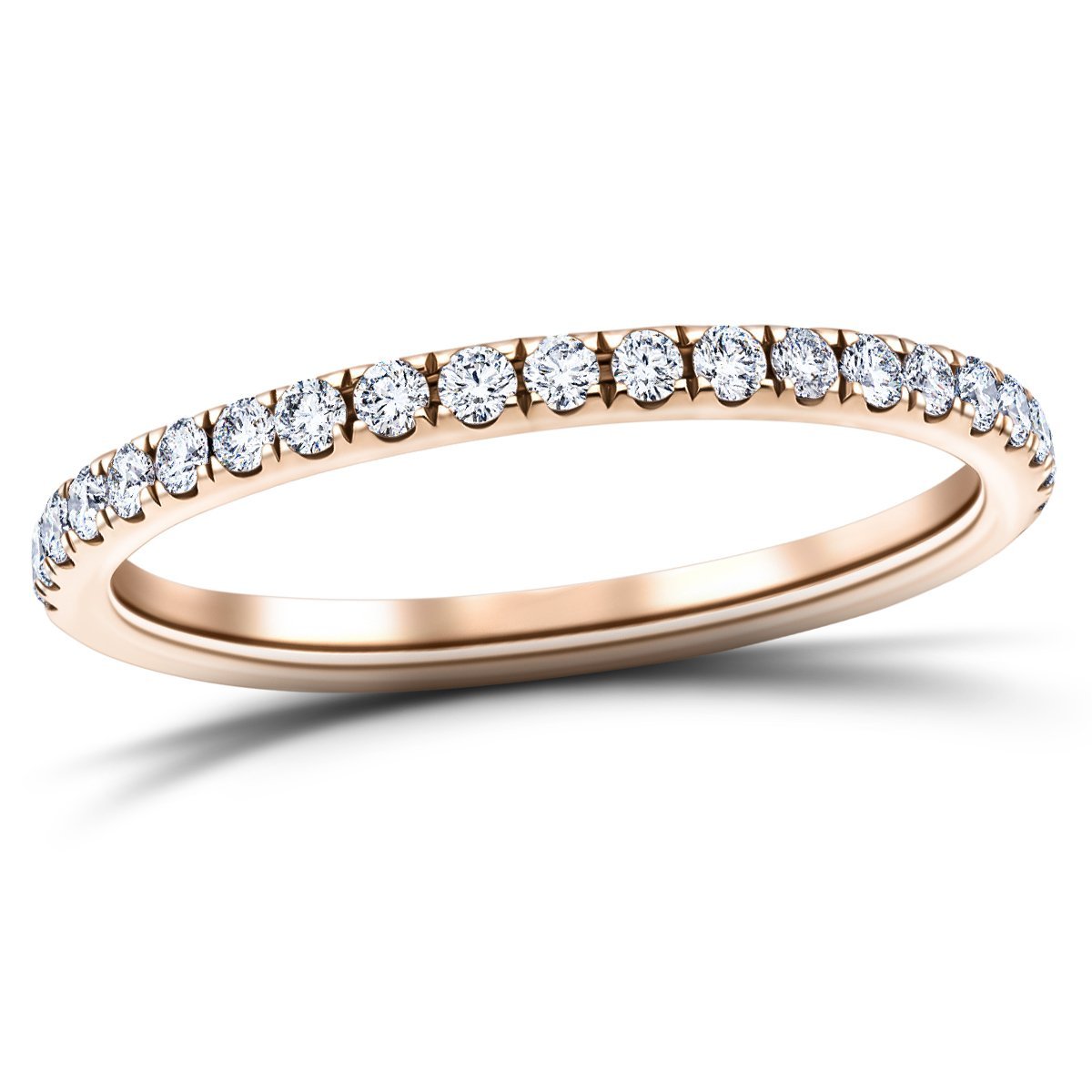 35 Stone Full Eternity Ring 0.50ct G/SI Diamonds In 18k Rose Gold - All Diamond