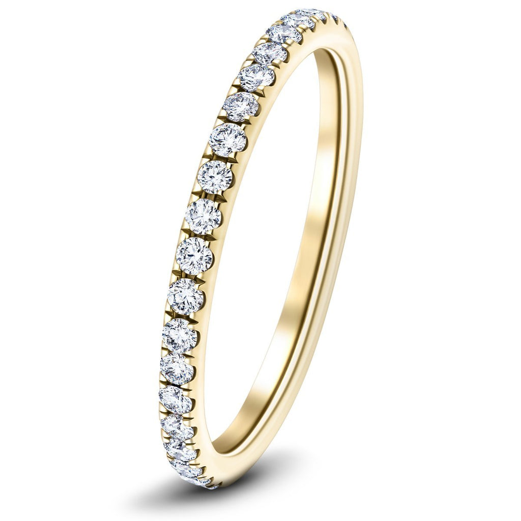 40 Stone Full Eternity Ring 0.40ct G/SI Diamonds In 18k Yellow Gold - All Diamond