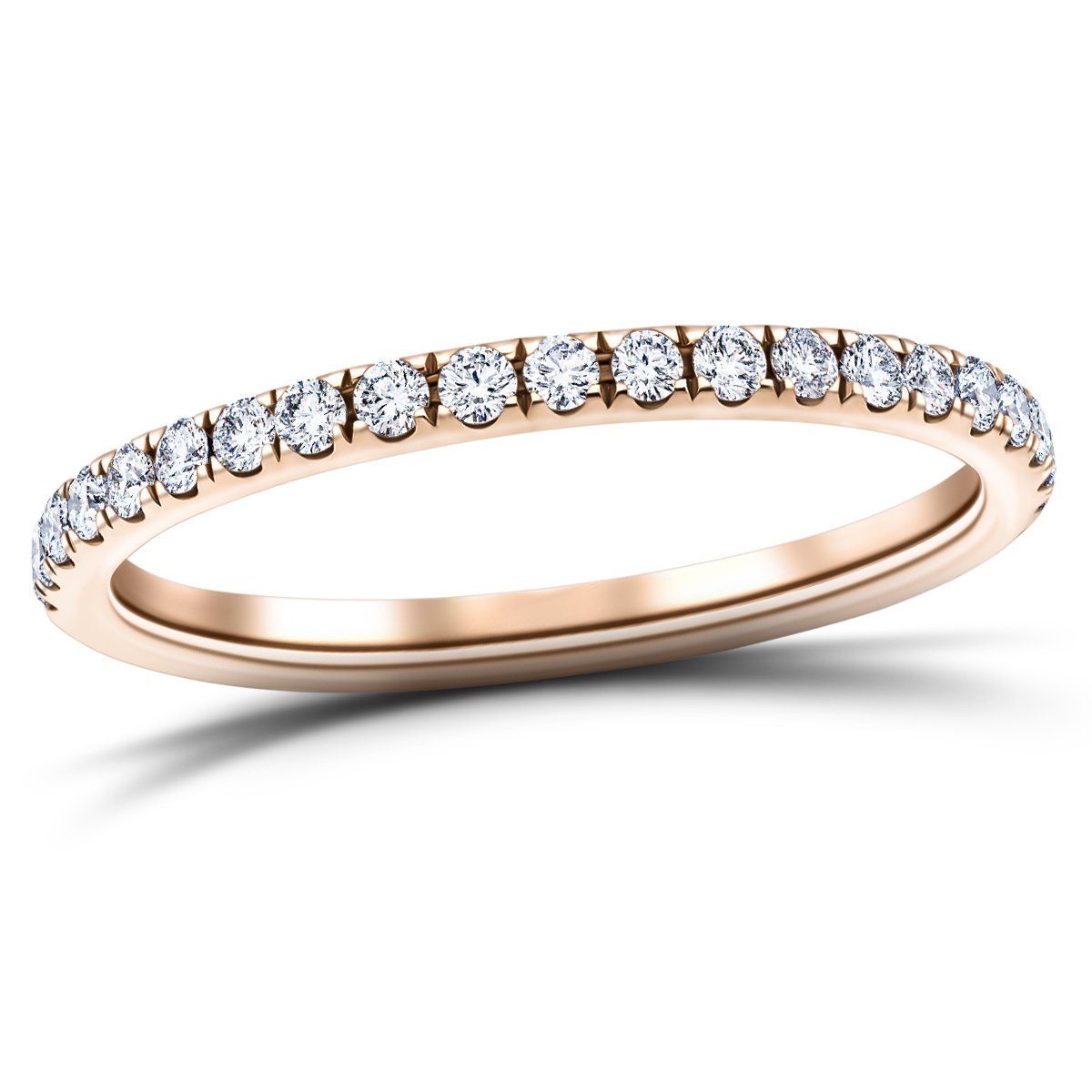 50 Stone Full Eternity Ring 0.30ct G/SI Diamonds In 18k Rose Gold - All Diamond