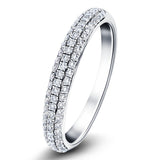 61 Stone Pave Diamond Half Eternity Ring 0.55ct G/SI 18k White Gold - All Diamond