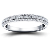 61 Stone Pave Diamond Half Eternity Ring 0.55ct G/SI Platinum - All Diamond