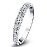 61 Stone Pave Diamond Half Eternity Ring 0.55ct G/SI Platinum - All Diamond