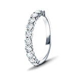 7 Stone Half Eternity Ring 2.20ct G/SI Diamonds in 18k White Gold 4.3mm - All Diamond