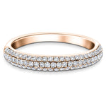 79 Stone Pave Diamond Half Eternity Ring 0.40ct G/SI 18k Rose Gold - All Diamond