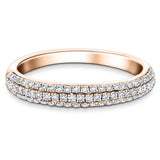 79 Stone Pave Diamond Half Eternity Ring 0.40ct G/SI 18k Rose Gold - All Diamond