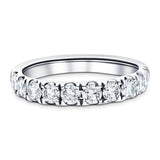 8 Stone Half Eternity Ring 1.50ct G/SI Diamonds in 18k White Gold - All Diamond