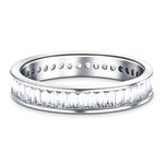 Baguette Channel Diamond Full Eternity Ring 1.15ct in Platinum 3.4mm - All Diamond