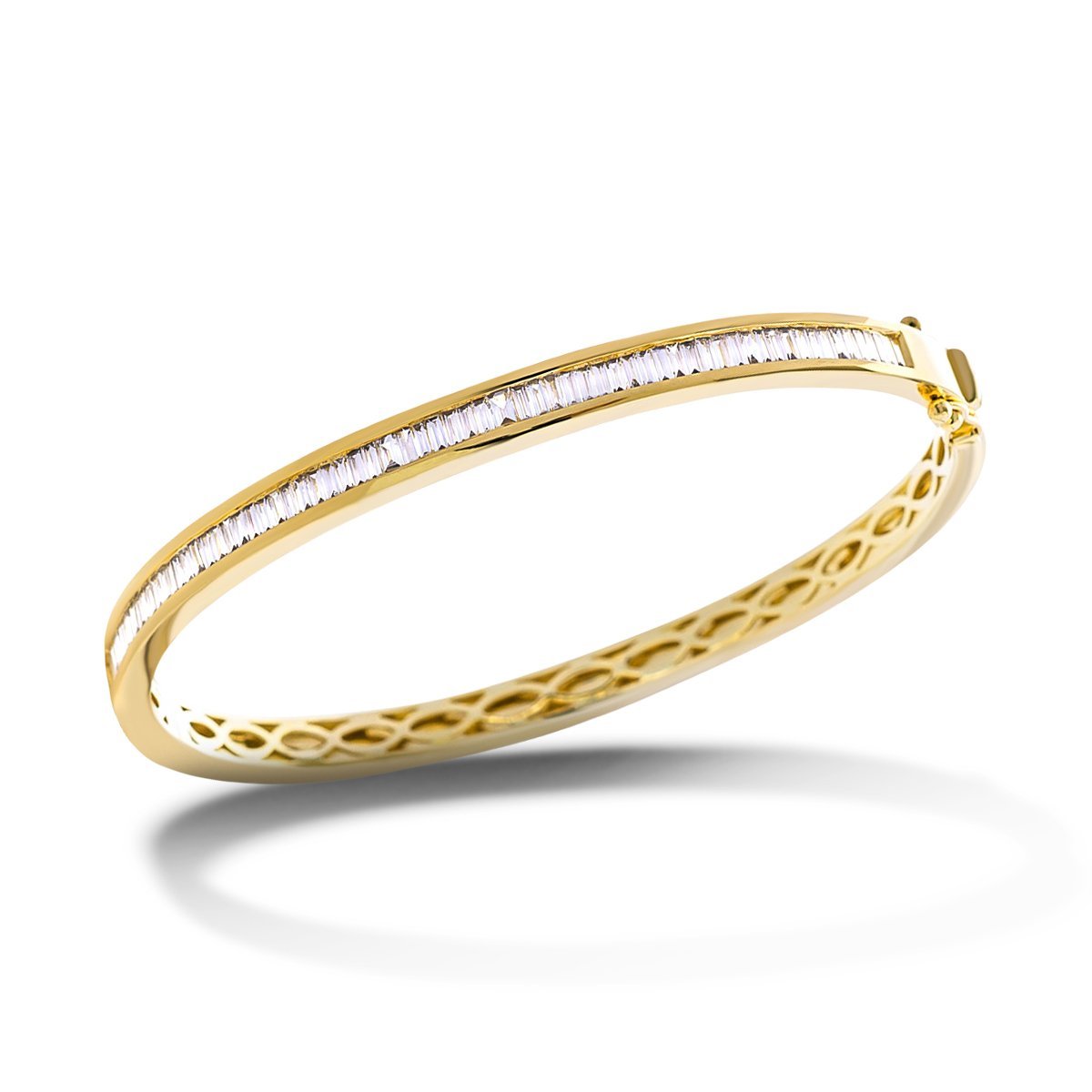 Baguette Diamond Bangle 1.50ct G/SI Diamond in 18k Yellow Gold - All Diamond