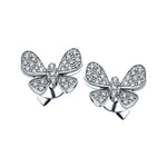 Butterfly Diamond Earrings 0.50ct G/SI Quality in 18k White Gold - All Diamond