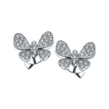 Butterfly Diamond Earrings 0.50ct G/SI Quality in 18k White Gold - All Diamond