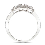 Certified Cluster Diamond Engagement Ring 0.70ct G/SI in 9k White Gold - All Diamond