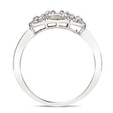 Certified Cluster Diamond Engagement Ring 0.70ct G/SI in 9k White Gold - All Diamond