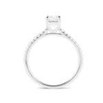 Certified Cushion Diamond Side Stone Engagement Ring 1.00ct G/SI in 18k White Gold - All Diamond