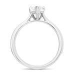 Certified Diamond Pear Solitaire Engagement Ring 0.50ct G/SI 18k White Gold - All Diamond