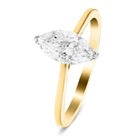 Certified Marquise Diamond Engagement Ring 1.00ct G/SI 18k Yellow Gold - All Diamond