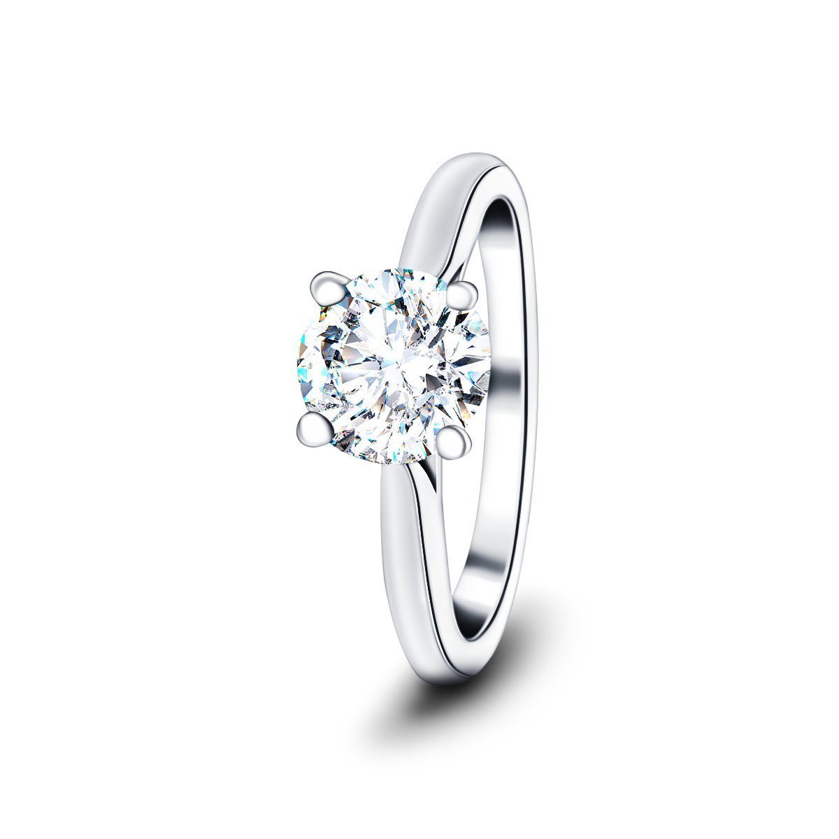 Certified Solitaire Diamond Engagement Ring 1.50ct G/SI Quality Platinum - All Diamond