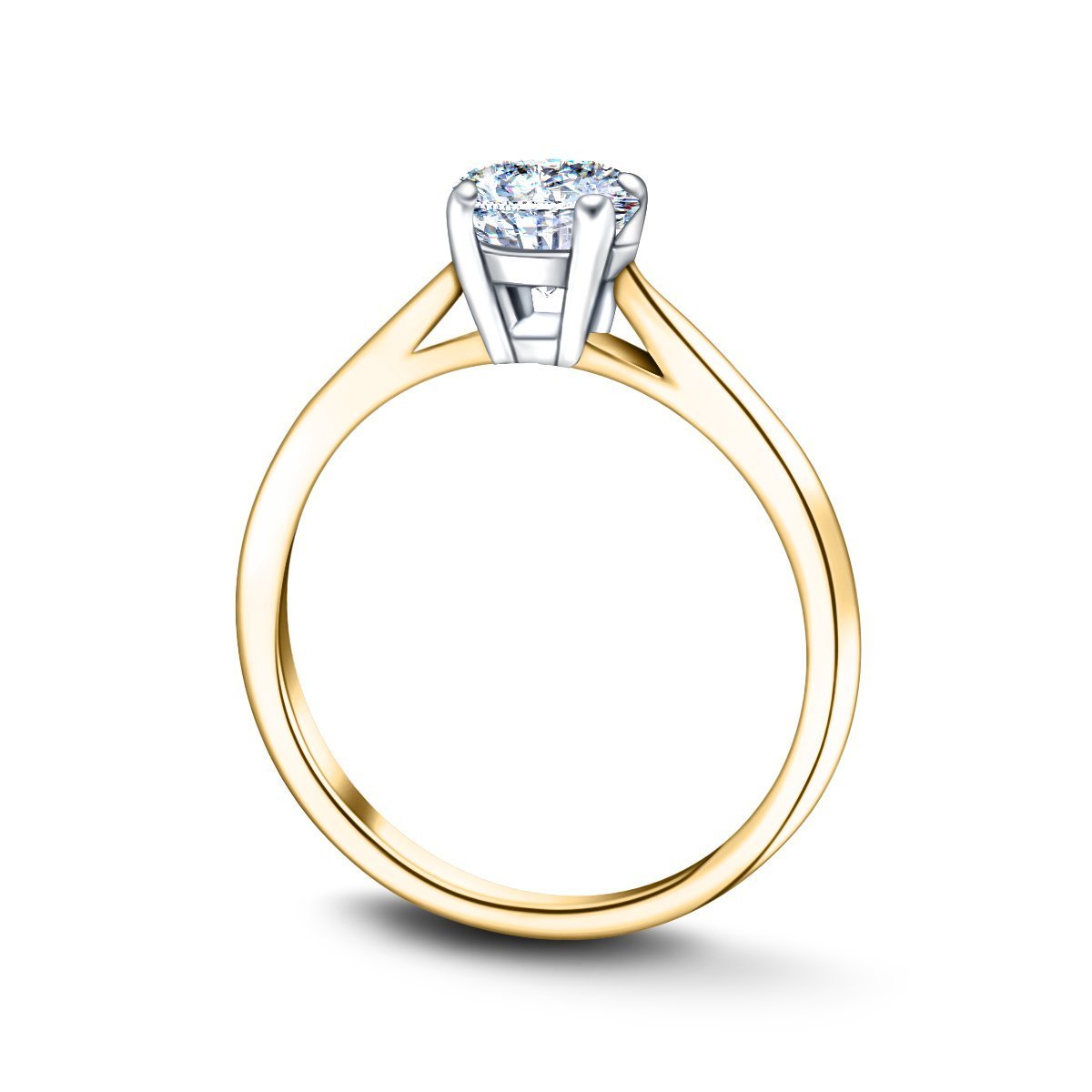 Certified Solitaire Diamond Engagement Ring 2.00ct G/SI Quality 18k Yellow Gold - All Diamond