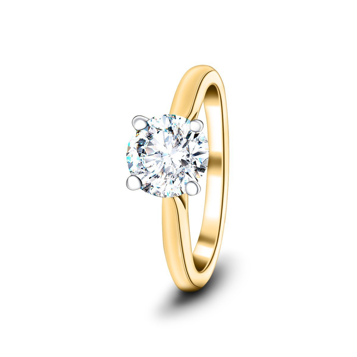 Certified Solitaire Diamond Engagement Ring 2.00ct G/SI Quality 18k Yellow Gold - All Diamond