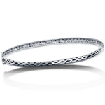 Channel Set Diamond Bangle 1.50ct G/SI Diamond in 9k White Gold - All Diamond