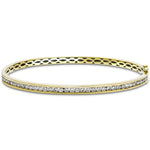 Channel Set Diamond Bangle 1.50ct G/SI Diamond in 9k Yellow Gold - All Diamond