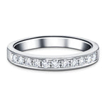 Channel Set Half Eternity Ring 0.25ct G/SI Diamonds in 18k White Gold - All Diamond