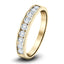 Channel Set Half Eternity Ring 0.50ct G/SI in 9k Yellow Gold 3.4mm
