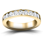 Channel Set Half Eternity Ring 0.80ct G/SI in 18k Yellow Gold 4.0mm - All Diamond