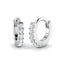 Children Diamond Huggie Hoop Earrings 0.06ct G/SI Quality in 18k White Gold - All Diamond