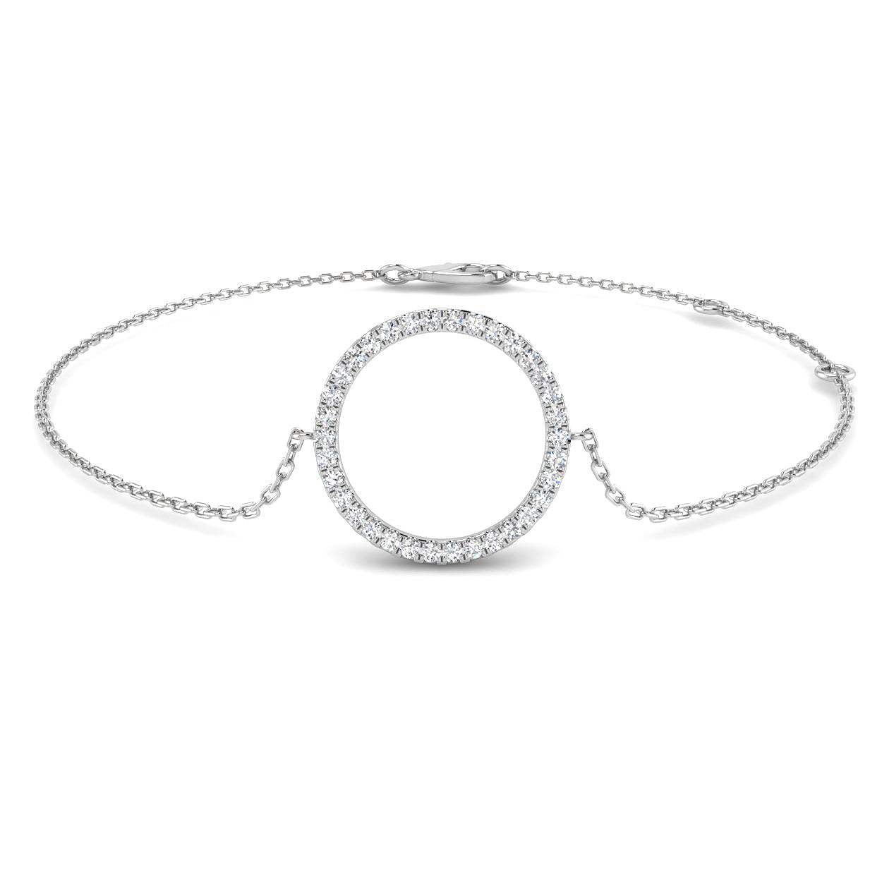 Circle of Life Diamond Bracelet 0.15ct G/SI in 18k White Gold - All Diamond