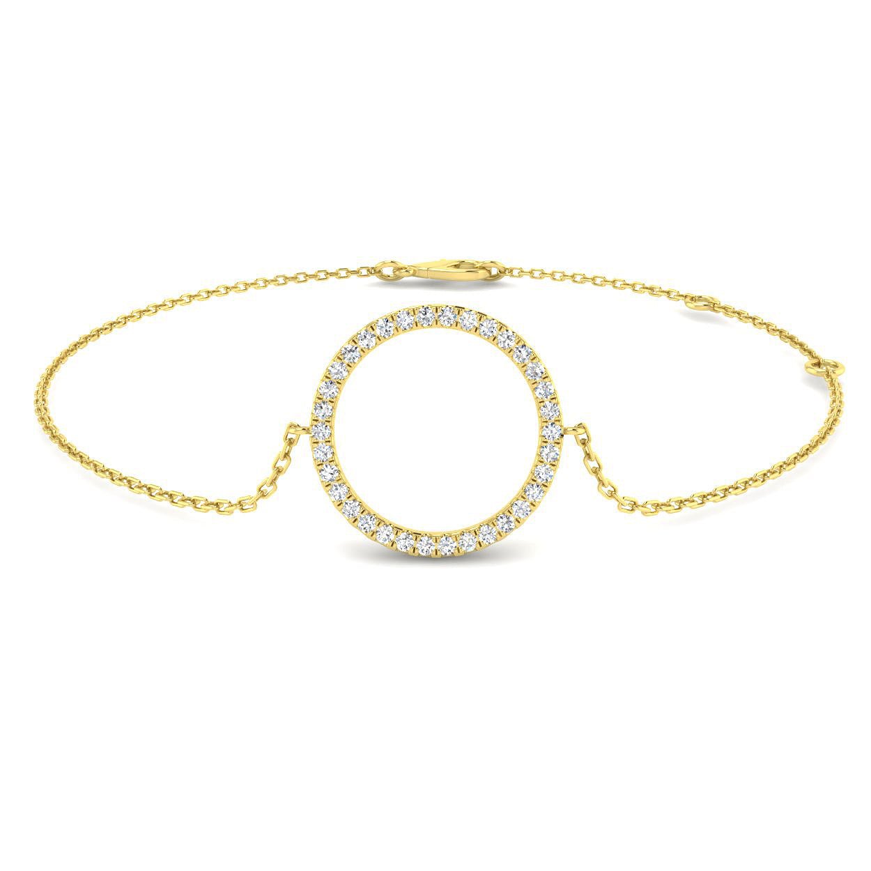 Circle of Life Diamond Bracelet 0.15ct G/SI in 18k Yellow Gold - All Diamond
