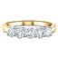 Classic Five Stone Ring with 1.50ct G/SI Quality 18k Yellow Gold - All Diamond