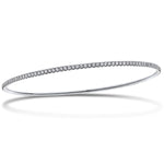 Claw Set Full Diamond Bangle 1.60ct G/SI Diamond in 18k White Gold - All Diamond