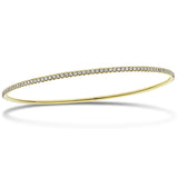 Claw Set Full Diamond Bangle 1.60ct G/SI Diamond in 18k Yellow Gold - All Diamond