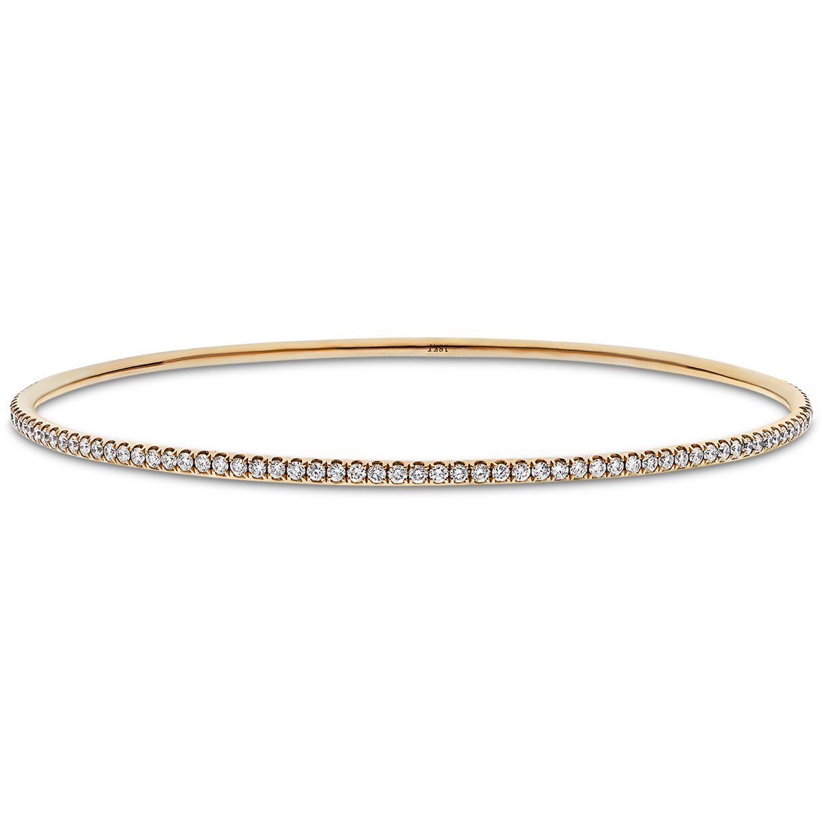 Claw Set Full Diamond Bangle 2.95ct G/SI Diamond in 18k Rose Gold - All Diamond