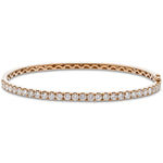 Claw Set Half Diamond Bangle 0.90ct G/SI Diamond in 18k Rose Gold - All Diamond