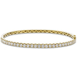 Claw Set Half Diamond Bangle 1.50ct G/SI Diamond in 18k Yellow Gold - All Diamond