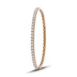 Claw Set Half Diamond Bangle 2.40ct G/SI Diamond in 18k Rose Gold - All Diamond