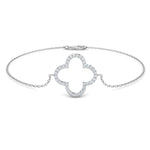 Clover Diamond Bracelet 0.15ct G/SI Quality in 18k White Gold - All Diamond