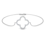 Clover Diamond Bracelet 0.15ct G/SI Quality in 18k White Gold - All Diamond