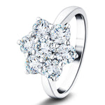 Diamond 1.60ct G/SI Quality 18k White Gold Cluster Ring - All Diamond