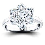Diamond 3.00ct G/SI Quality 18k White Gold Cluster Ring - All Diamond
