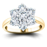 Diamond 3.00ct G/SI Quality 18k Yellow Gold Cluster Ring - All Diamond