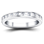 Diamond Baguette Half Eternity Ring 0.40ct G/SI 18k White Gold 2.3mm - All Diamond