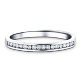 Diamond Channel Half Eternity Ring 0.15ct G/SI 18k White Gold 2.3mm - All Diamond