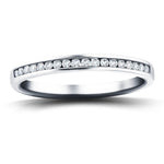 Diamond Channel Half Eternity Ring 0.15ct G/SI 9k White Gold 2.3mm - All Diamond