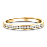 Diamond Channel Half Eternity Ring 0.15ct G/SI 9k Yellow Gold 2.3mm - All Diamond